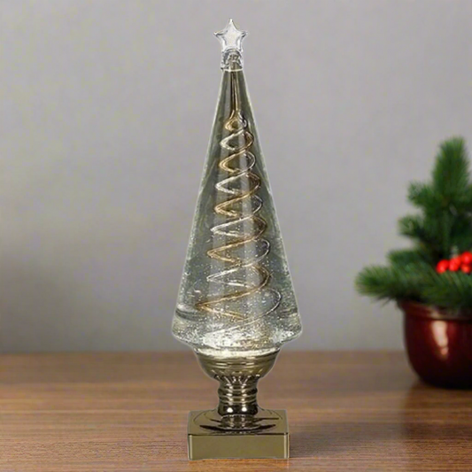 Roman 13.5" LED Lighted Tree with Star Christmas Tabletop Decor