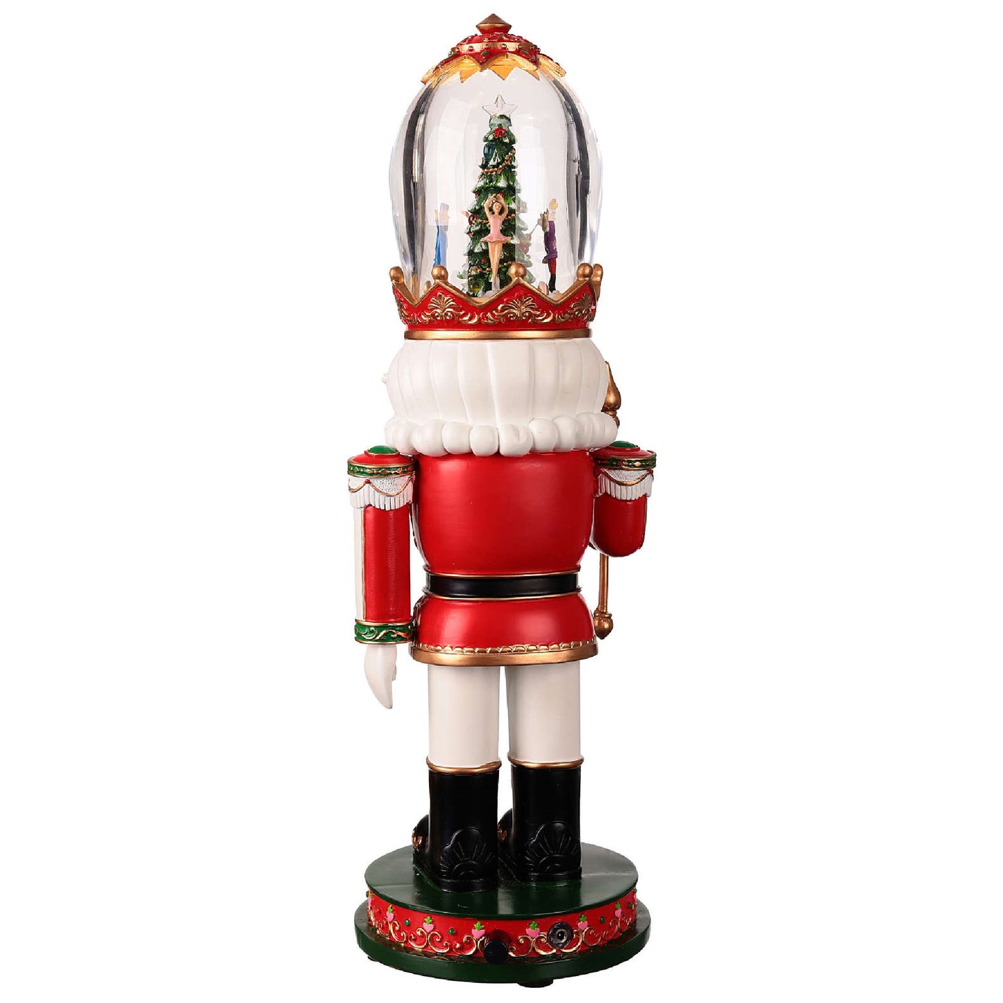 Roman 134503 Musical LED Nutcracker Clear Hat Rotating Scene Figurine, 16-inch Height