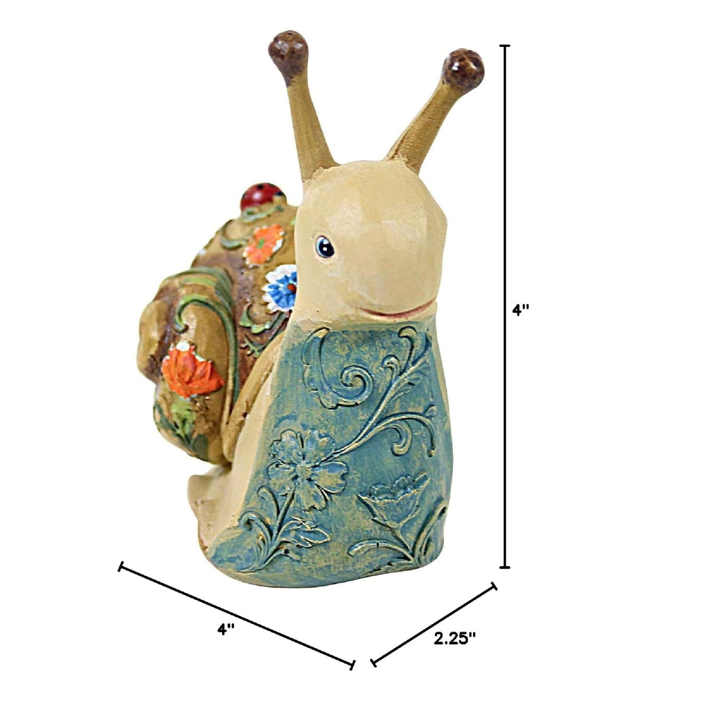 Roman 4.25"H Snail Garden Decor Animal Figurines