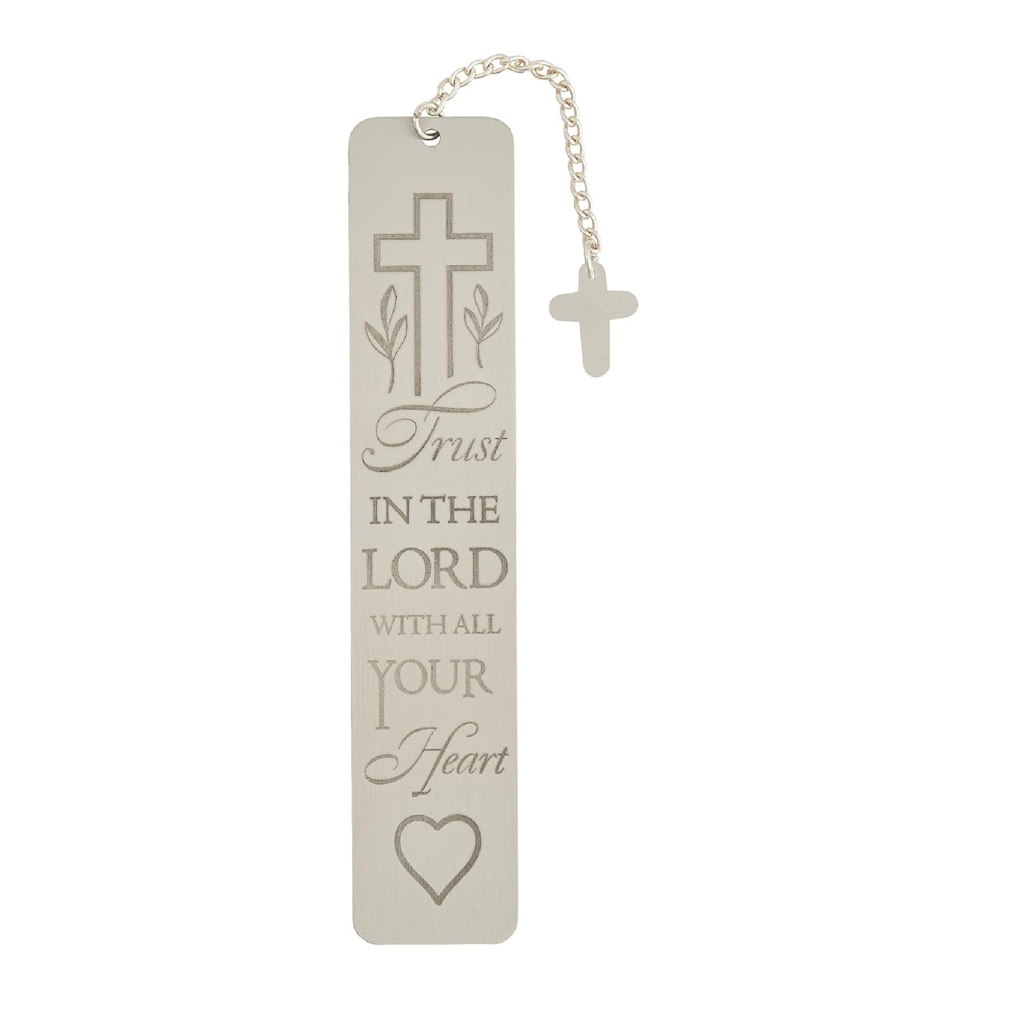 Roman, 5” H Trust in The Lord Metal Bookmark with Cross Charm