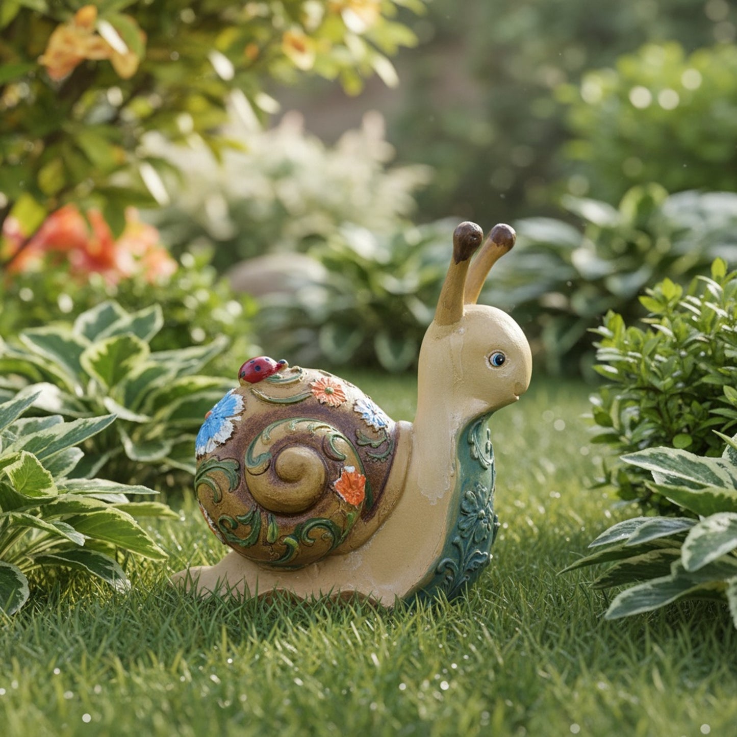Roman 83387-4.25"H SNAIL FIGURE COLORFUL (12935) Home Decor Animal Figurines