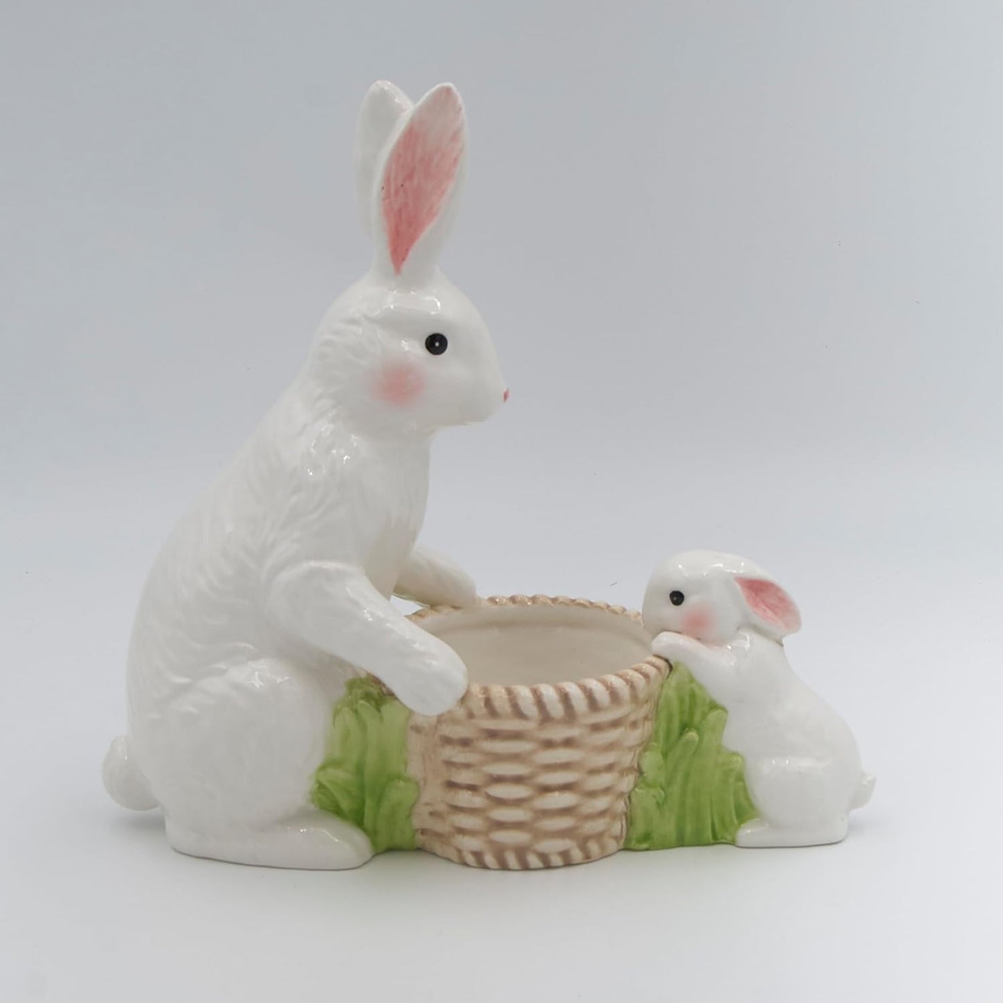Roman Adult & Baby Bunny Planter