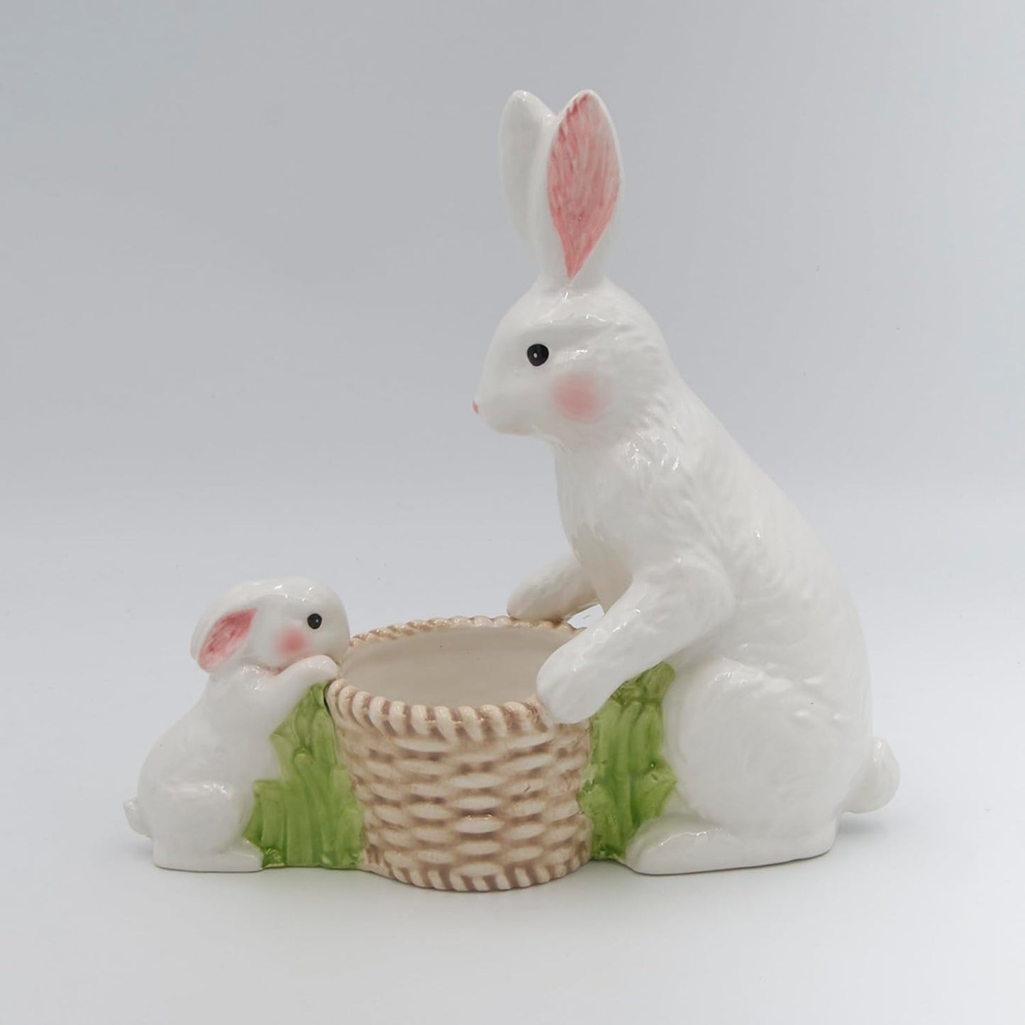 Roman Adult & Baby Bunny Planter