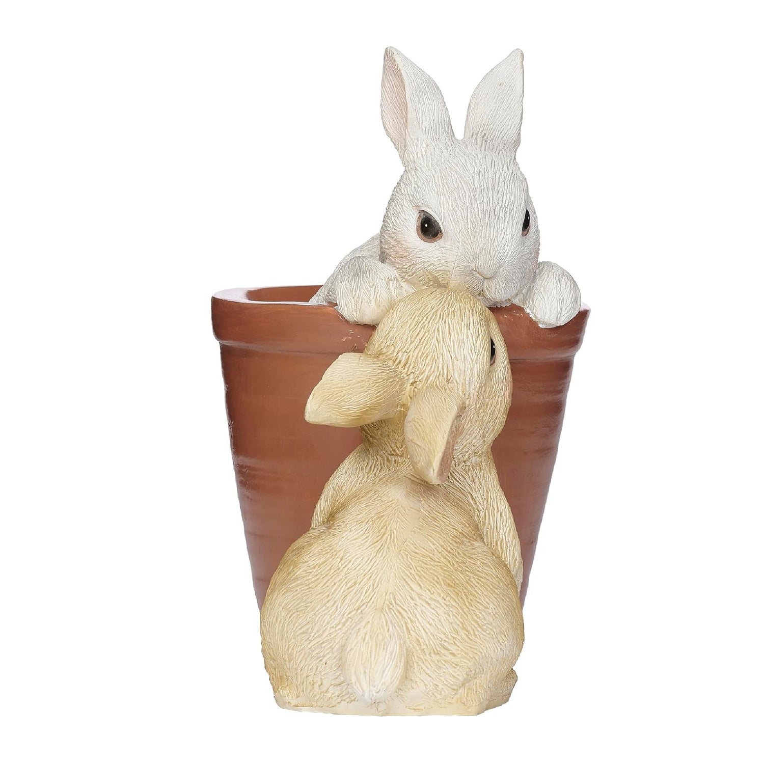 Roman Bunny & Flowerpot Figure
