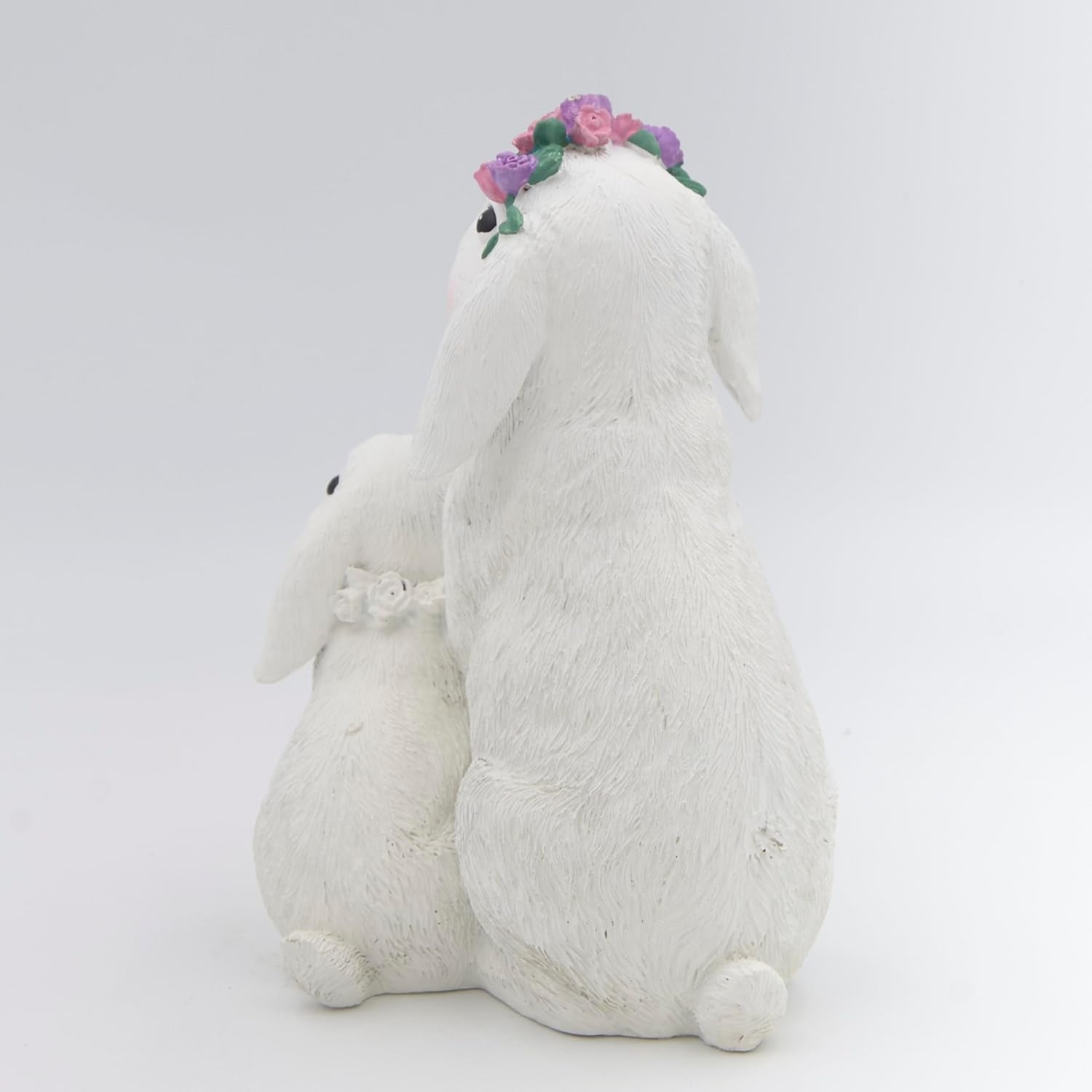 Roman Easter Bunny Duo with Flower Crown & Necklace