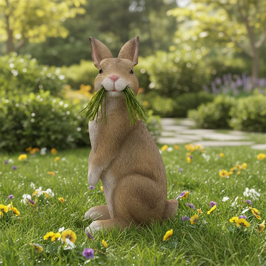 Roman Easter Bunny with Grass Accent