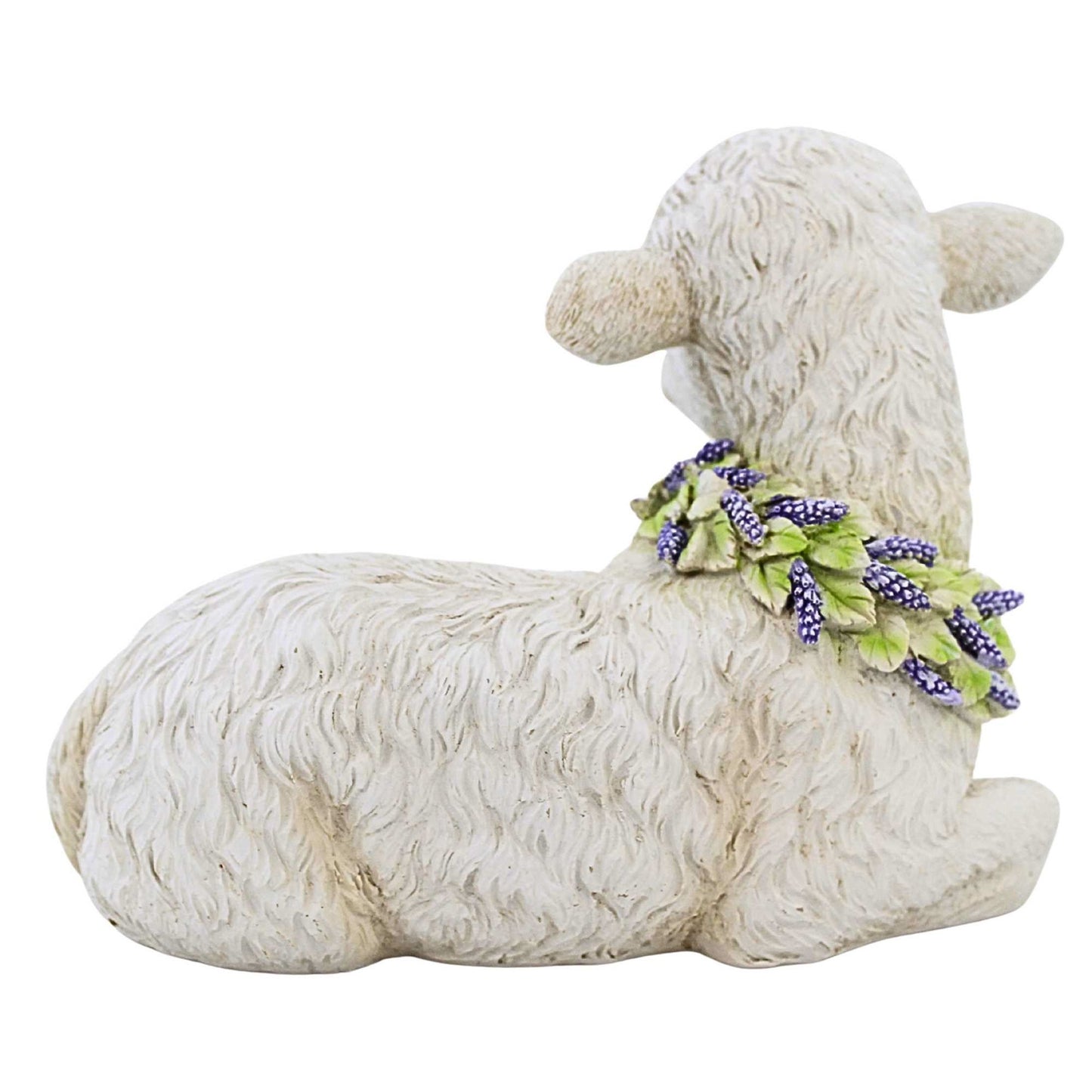 Roman Easter Seated Lamb with Floral Wreath