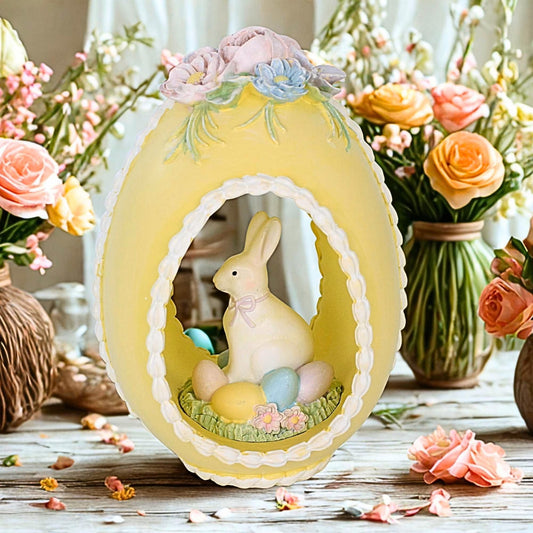 Roman Easter Sugar Egg Figure with Bunny