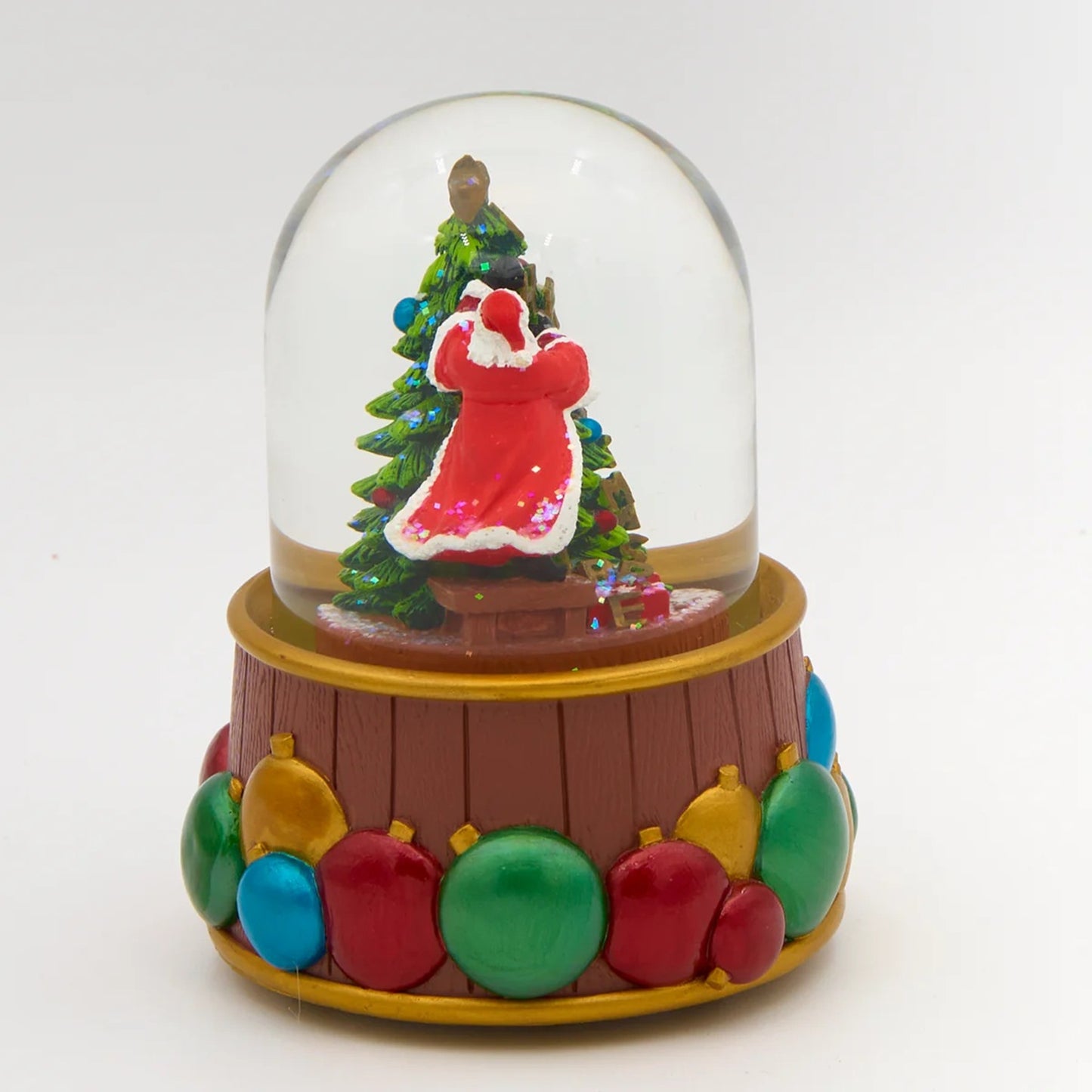 Roman Glitterdome Musical Santa Decorating Tree – "We Wish You a Merry Christmas" Tune