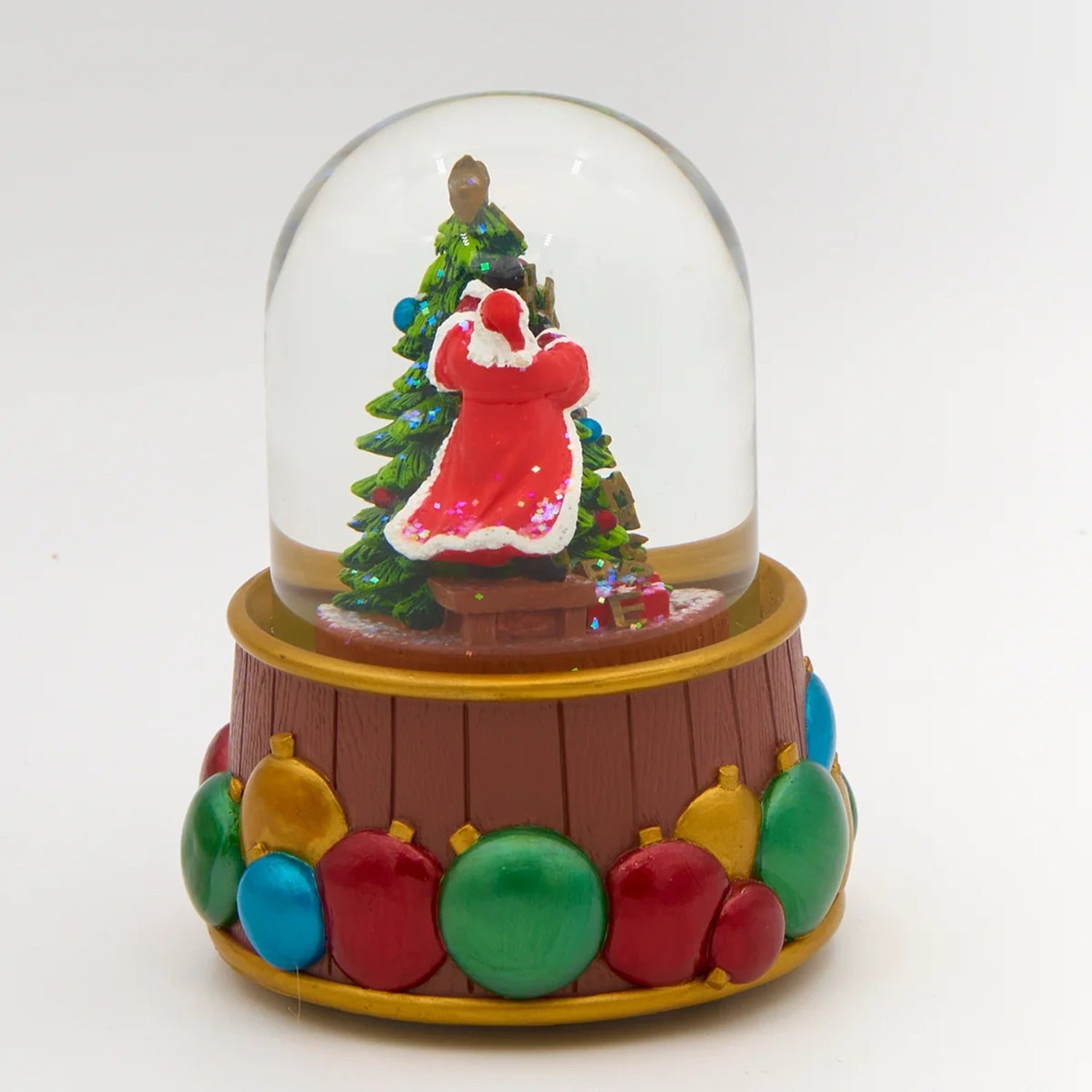 Roman Glitterdome Musical Santa Decorating Tree – "We Wish You a Merry Christmas" Tune
