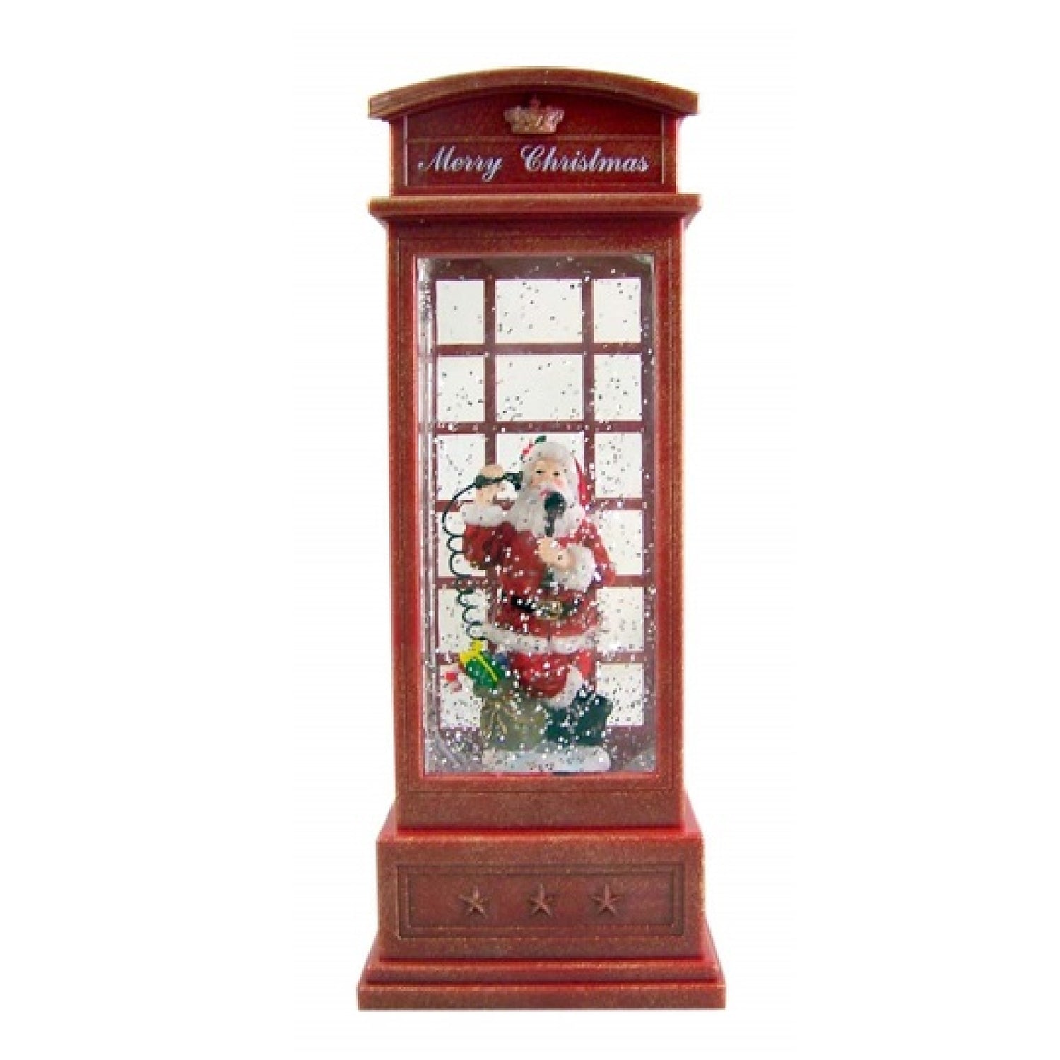 Roman LED with Fan Swirl Confetti Phone Booth With Santa