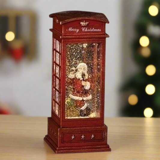 Roman LED with Fan Swirl Confetti Phone Booth With Santa