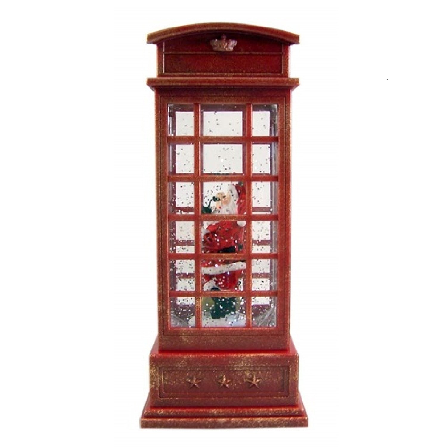 Roman LED with Fan Swirl Confetti Phone Booth With Santa