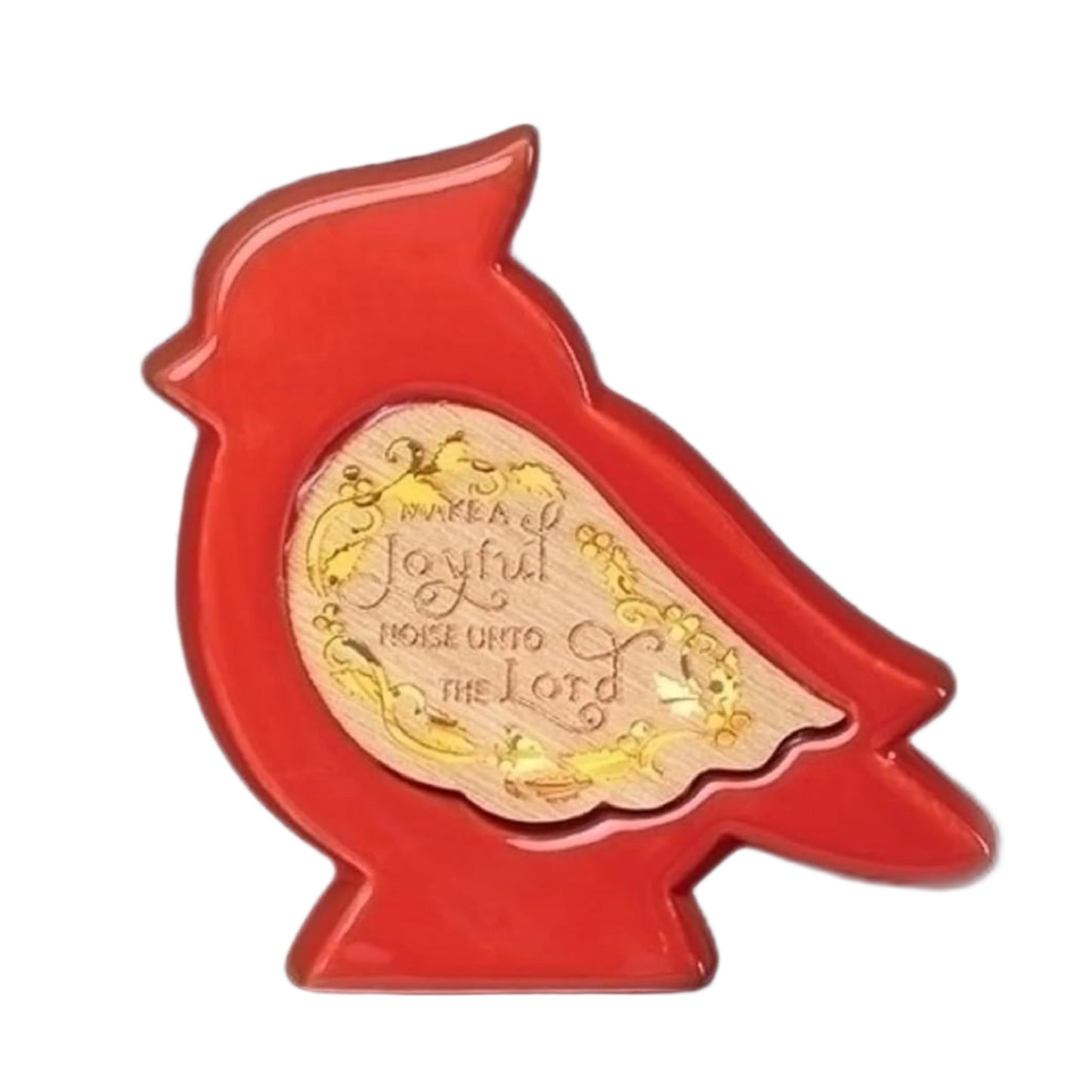 Roman Lighted Cardinal Laser Verse Figurine