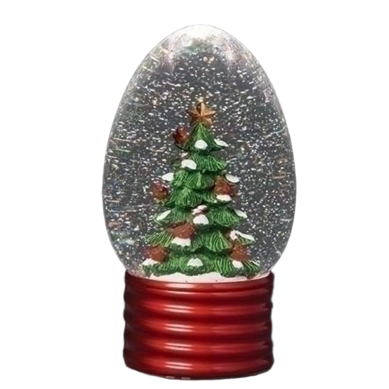 Roman Lighted Swirl Bulb Tree, Red Base, 8.5-inch Height, Acrylic