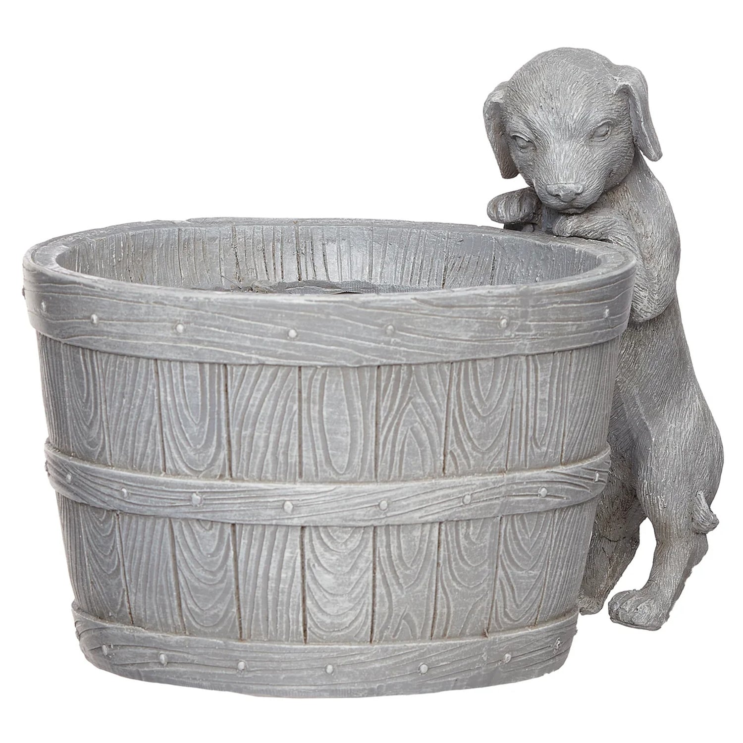 Roman Puppy Bucket Planter