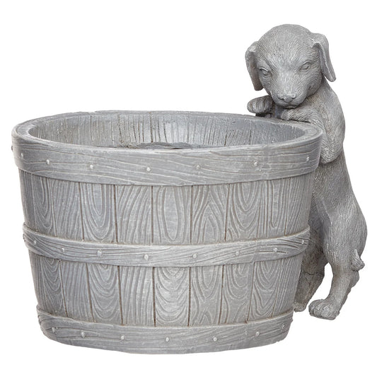 Roman Puppy Bucket Planter