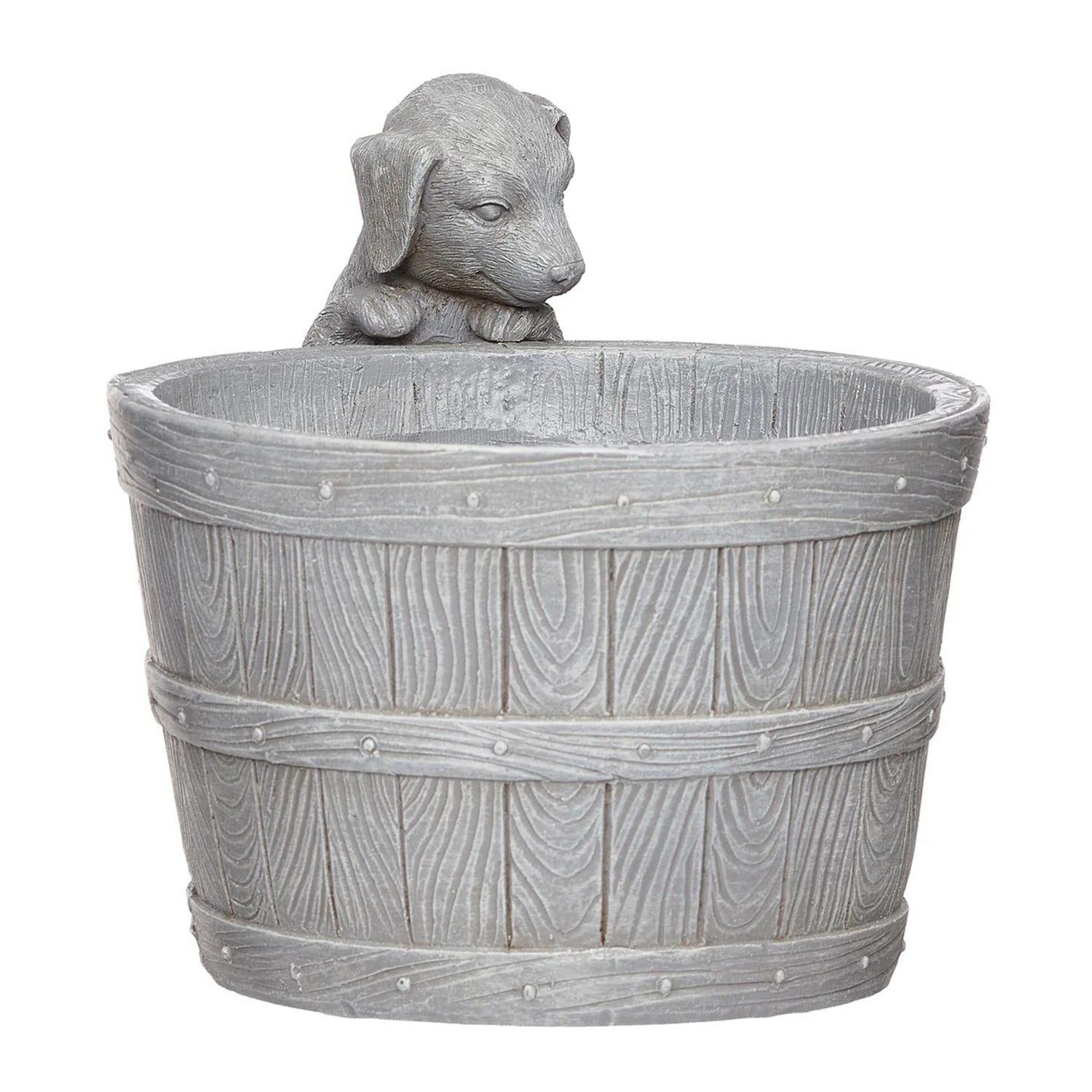 Roman Puppy Bucket Planter