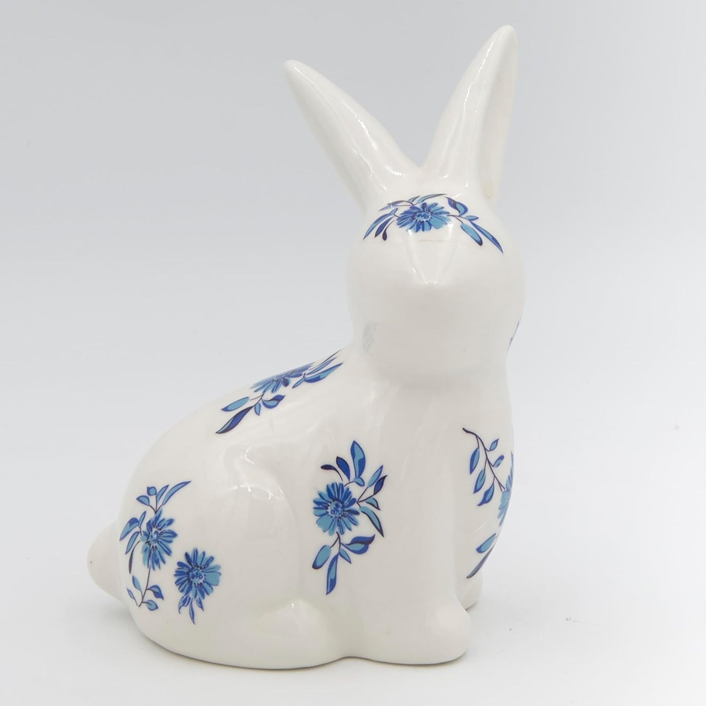 Roman Sitting Blue Willow Bunny Figure