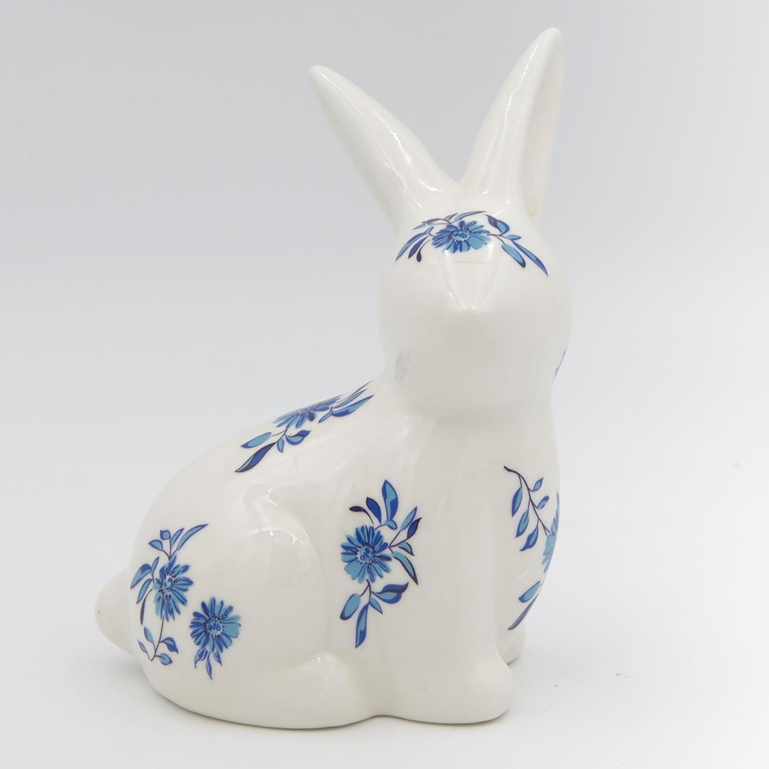 Roman Sitting Blue Willow Bunny Figure