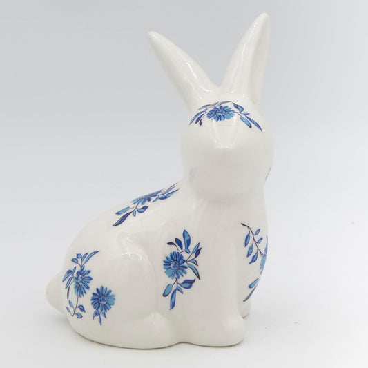 Roman Sitting Blue Willow Bunny Figure