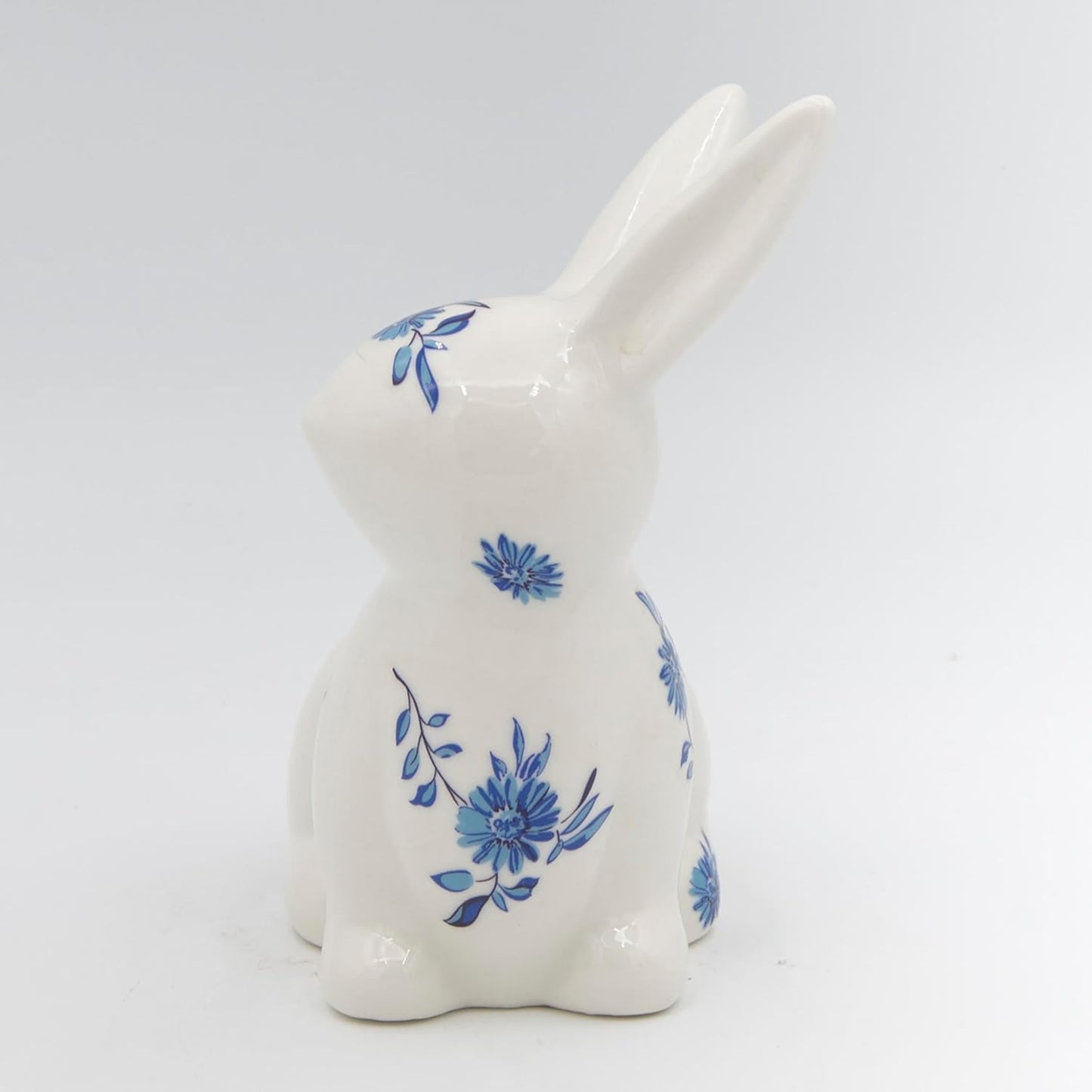 Roman Sitting Blue Willow Bunny Figure