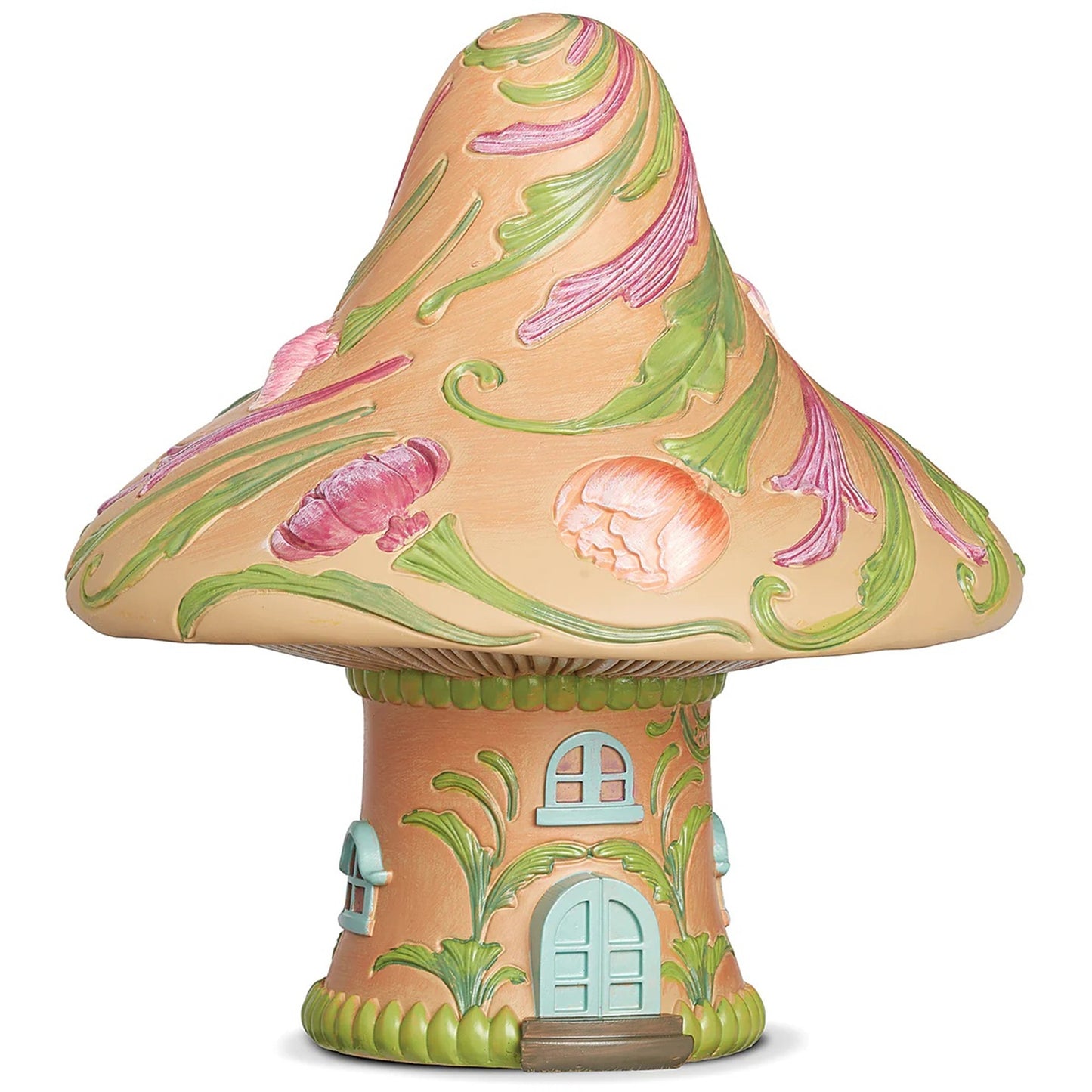 Roman Whimsical Mushroom Cottage Figure