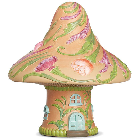 Roman Whimsical Mushroom Cottage Figure