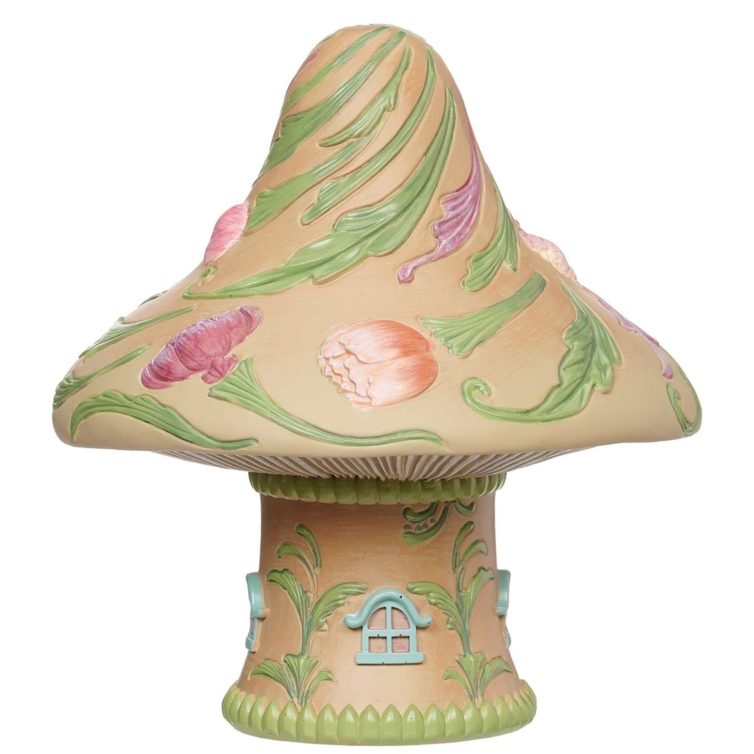 Roman Whimsical Mushroom Cottage Figure