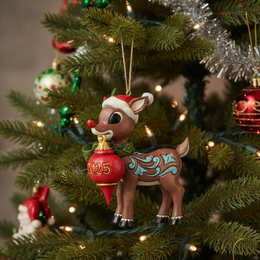 Rudolph Dated 2025 Ornament Rudolph Traditions by Jim Shore