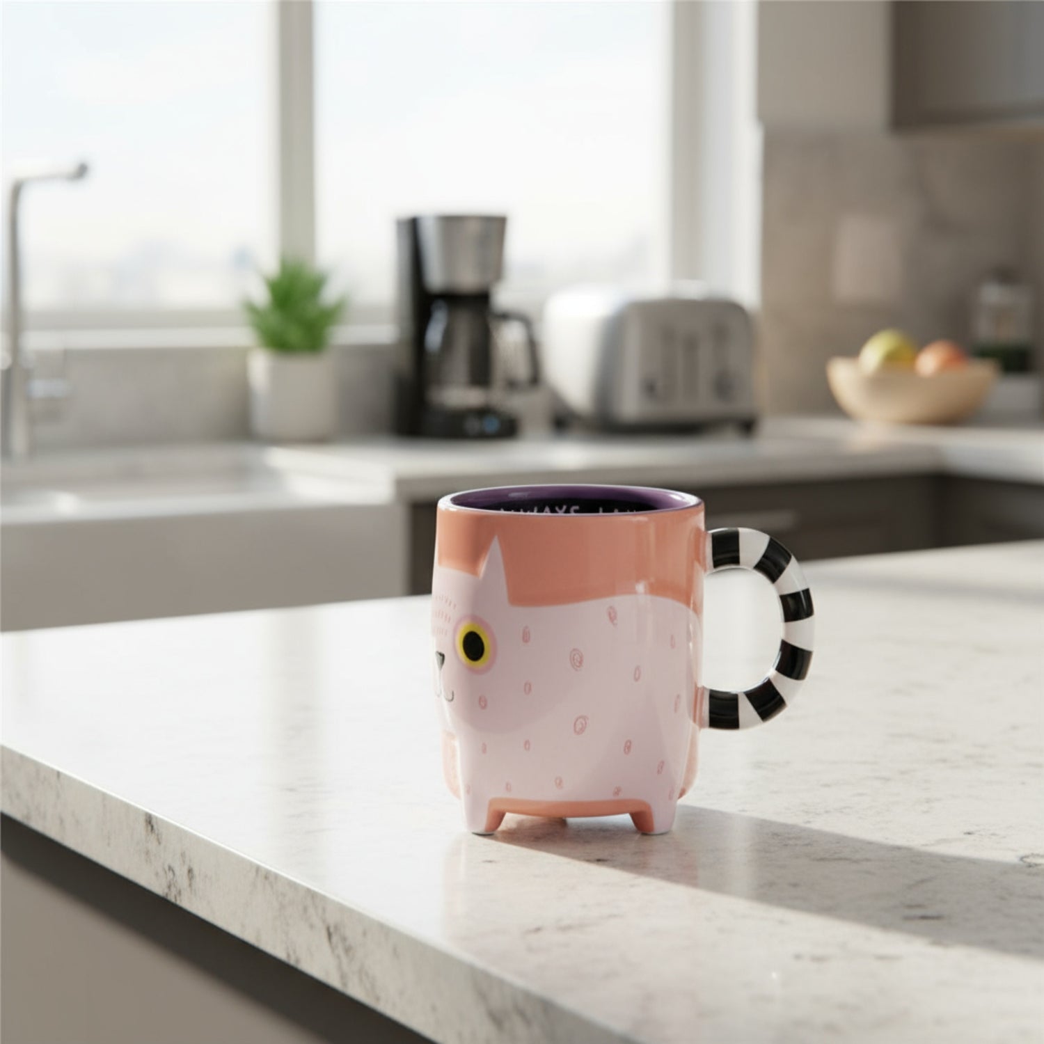 Sculpted Cat Mug Our Name Is Mud