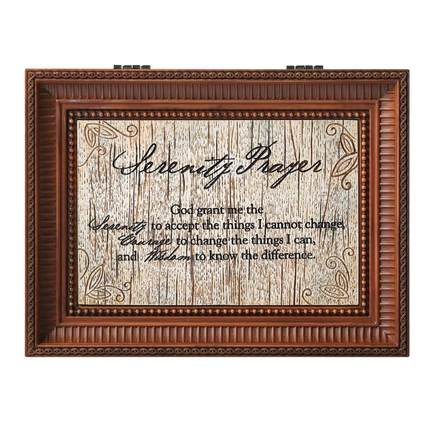Serenity Prayer Brown Music Box- "How Great Thou Art" - Tune by Roman