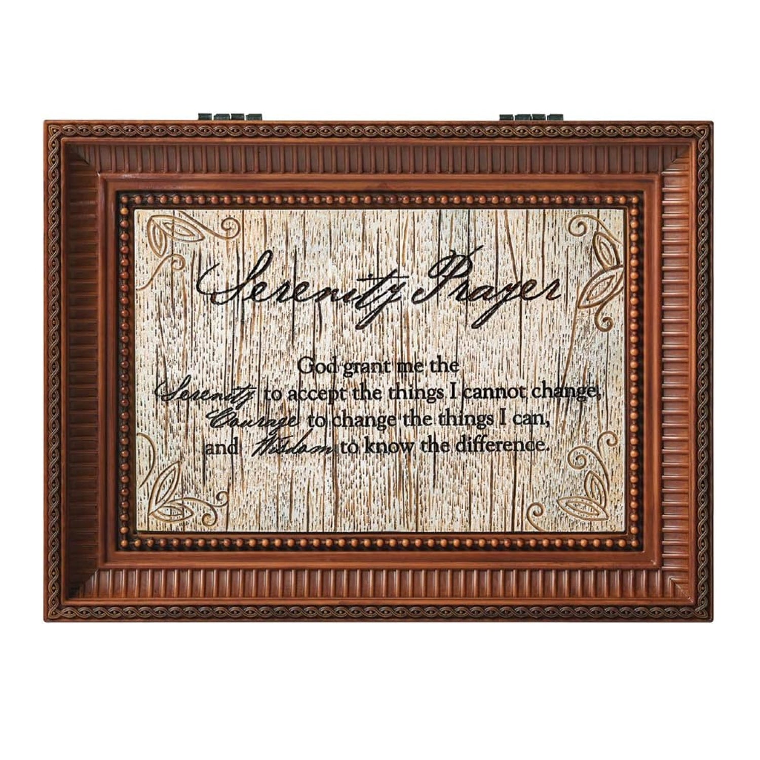 Serenity Prayer Brown Music Box- "How Great Thou Art" - Tune by Roman