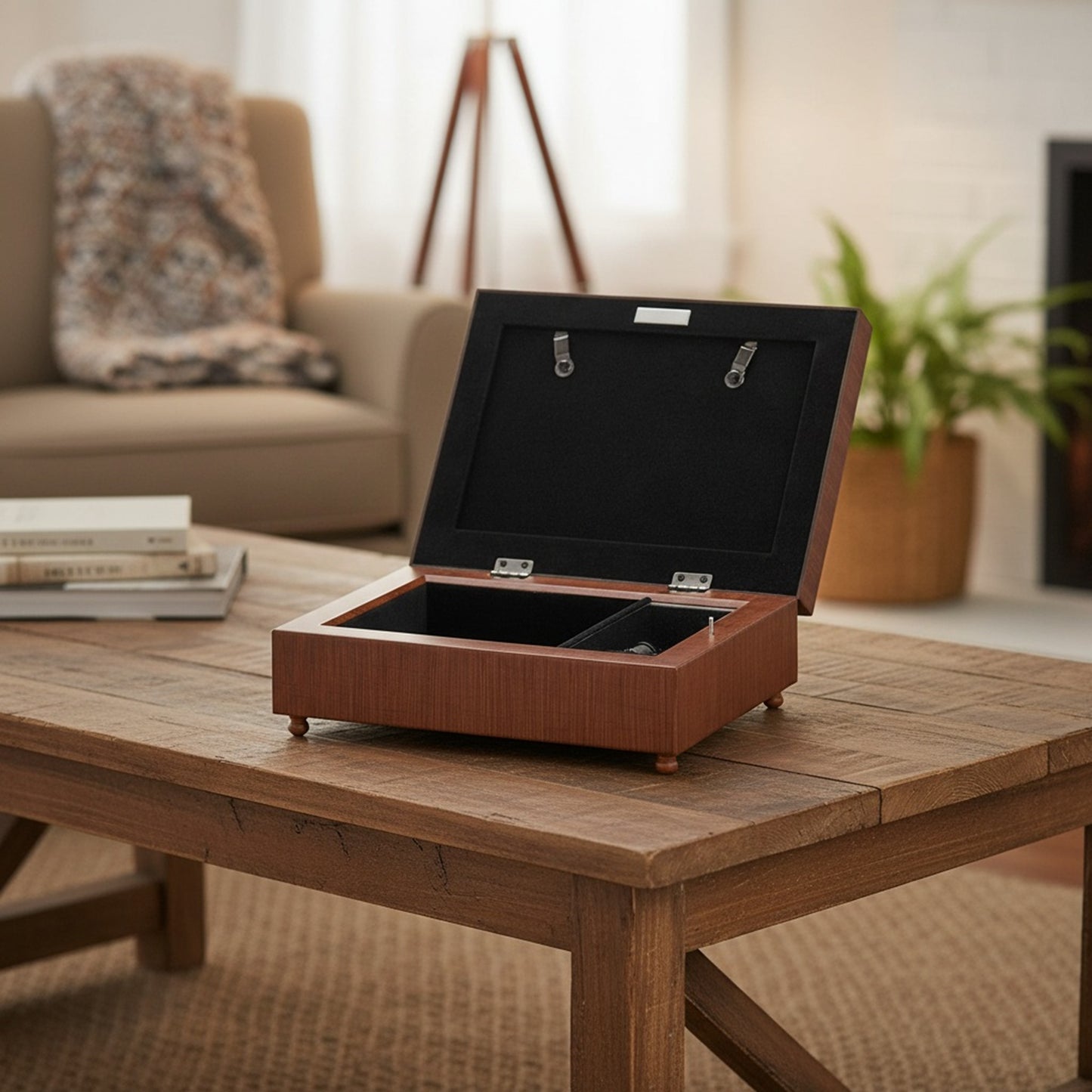 Serenity Prayer Brown Music Box- "How Great Thou Art" - Tune by Roman