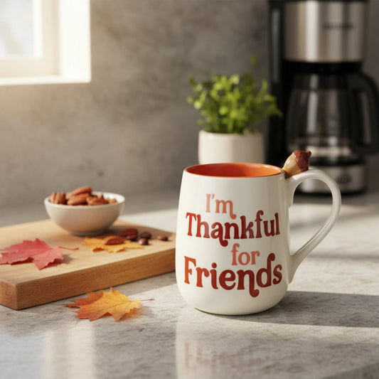 Thankful Friends Acorn Mug Our Name Is Mud
