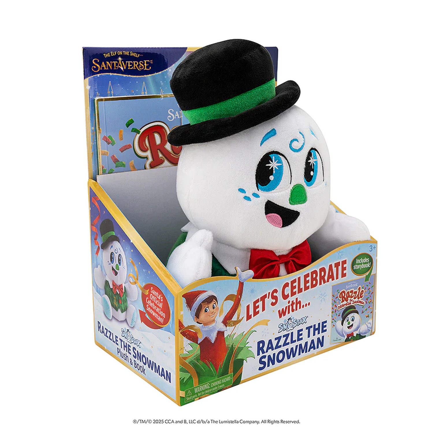 The Elf On The Shelf SnoStax Razzle the Snowman Plush and Book