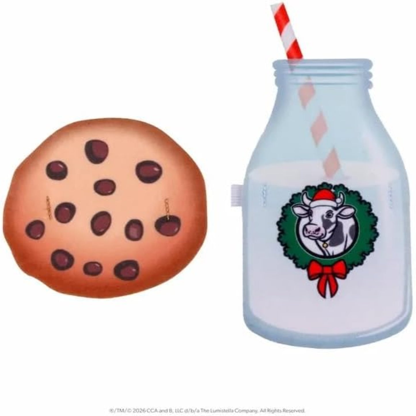 The Elf on the Shelf Bacon & Eggs Breakfast Outfit Set and Milk & Cookies Dessert Costume Set (4 Piece)
