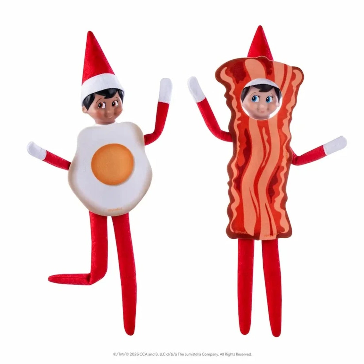 The Elf on the Shelf Bestie Bundle Elf Costume Set: Bacon & Eggs | Claus Couture Collection®