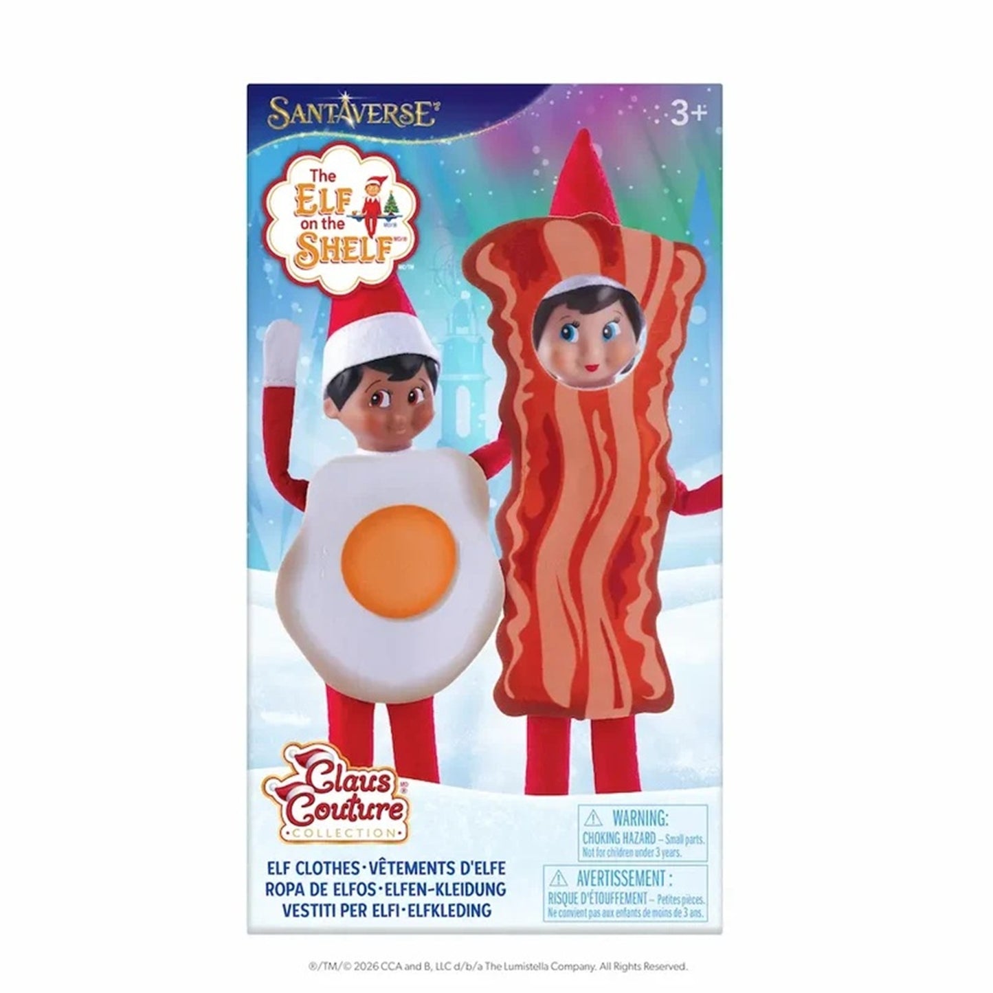The Elf on the Shelf Bestie Bundle Elf Costume Set: Bacon & Eggs | Claus Couture Collection®