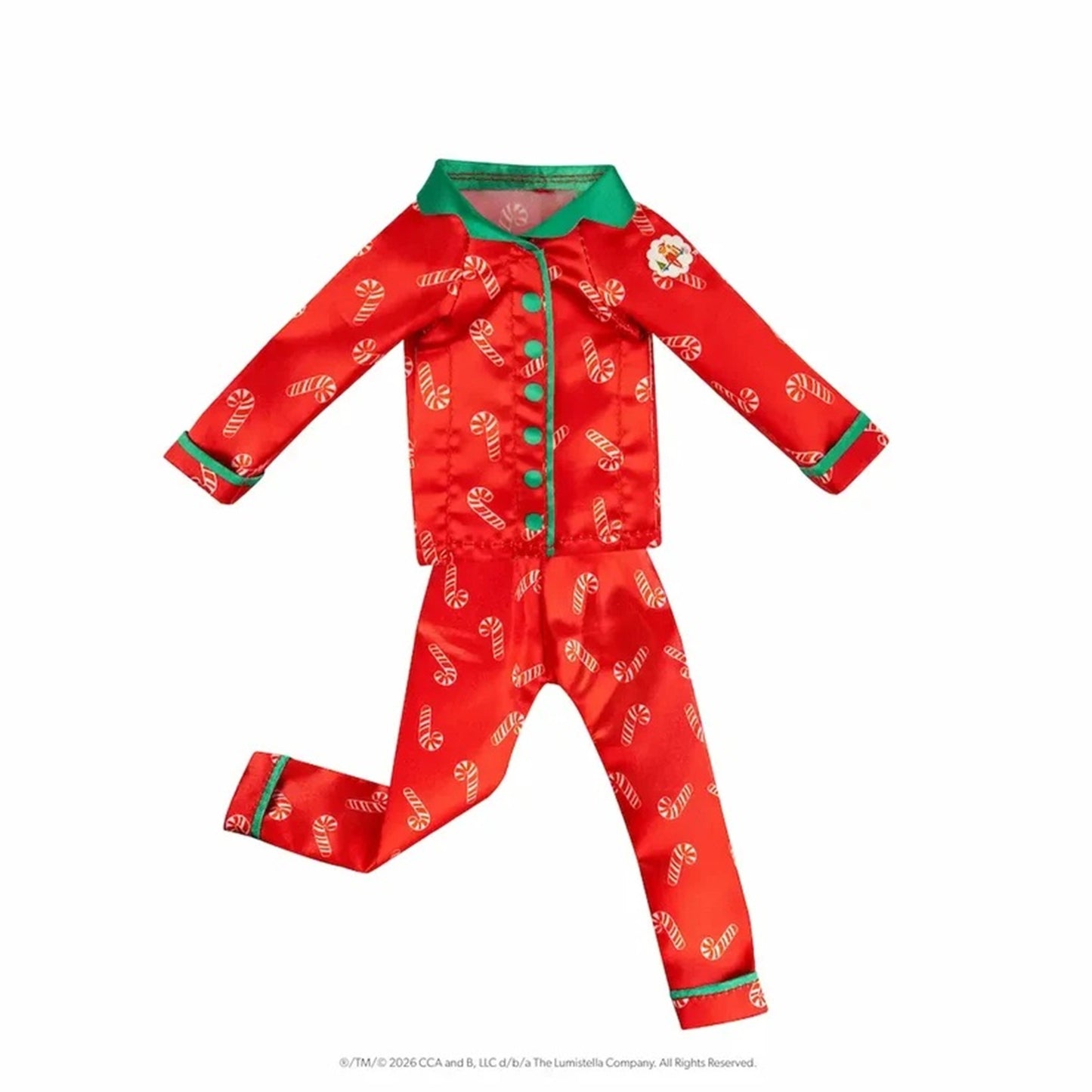 The Elf on the Shelf Candy Cane Couture Elf Pajama Set Claus Couture Collection