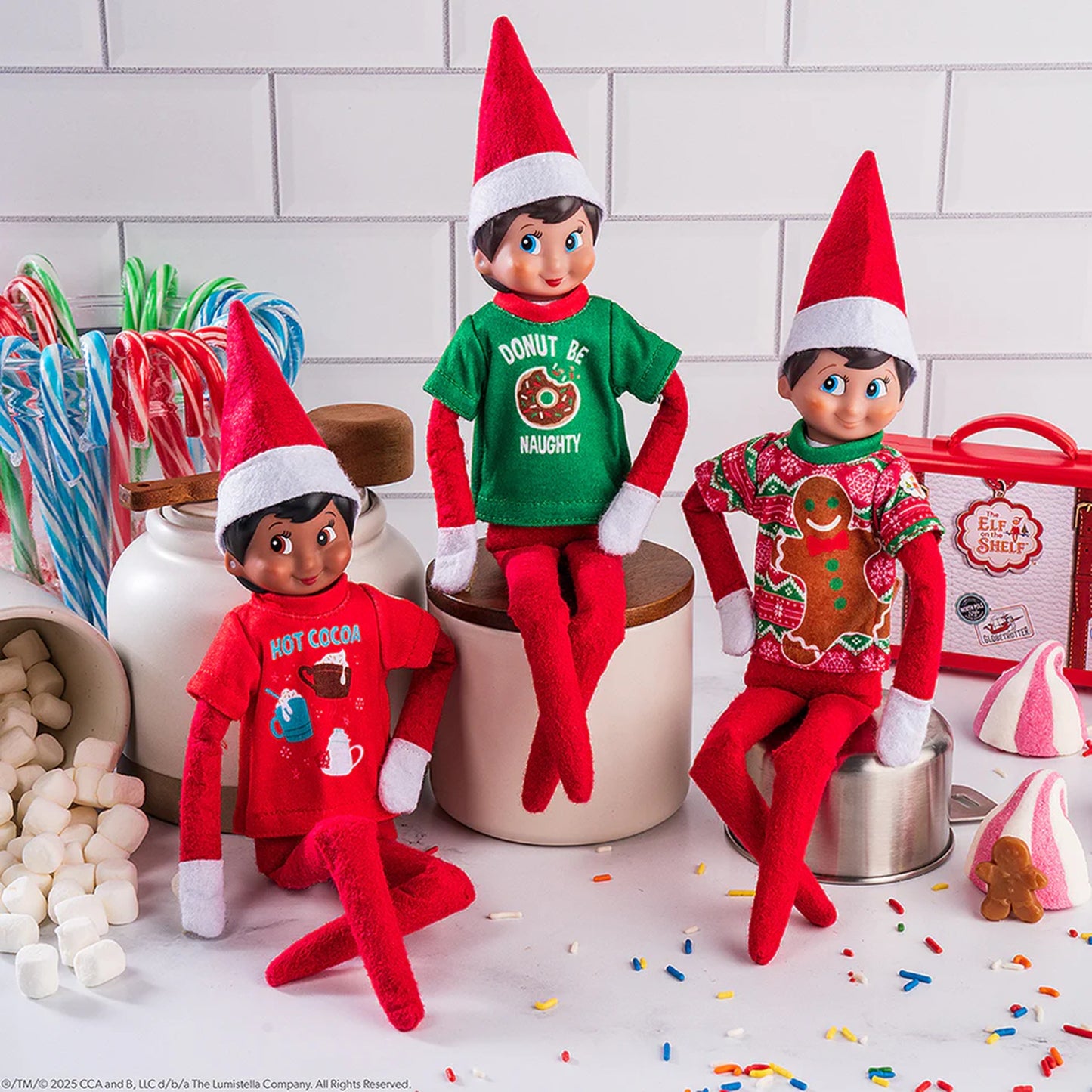 The Elf on the Shelf Claus Couture Collection Festive Fun T-Shirt Set