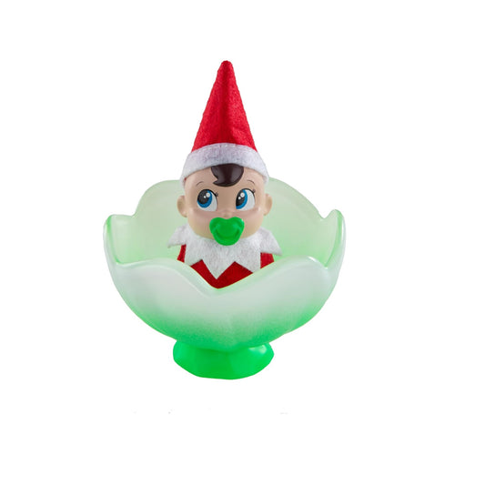 The Elf on the Shelf Frost Pips Mini Blooms Elf Baby Boy with Blue Eyes - Includes Frost Flower Cradle