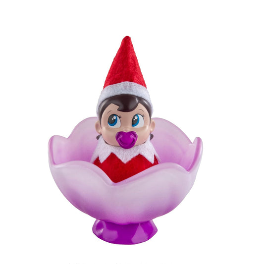 The Elf on the Shelf Frost Pips Mini Blooms Elf Baby Girl with Blue Eyes - Includes Frost Flower Cradle