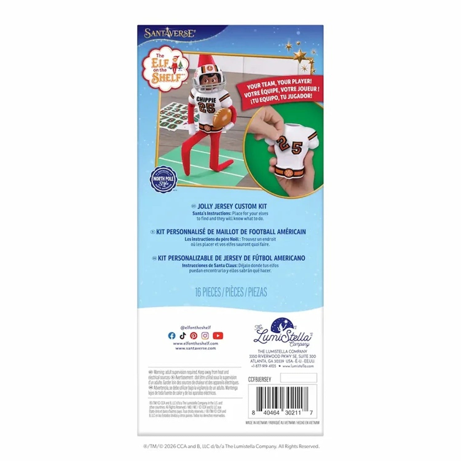 The Elf on the Shelf Jolly Jersey Custom Football Kit | Claus Couture Collection®