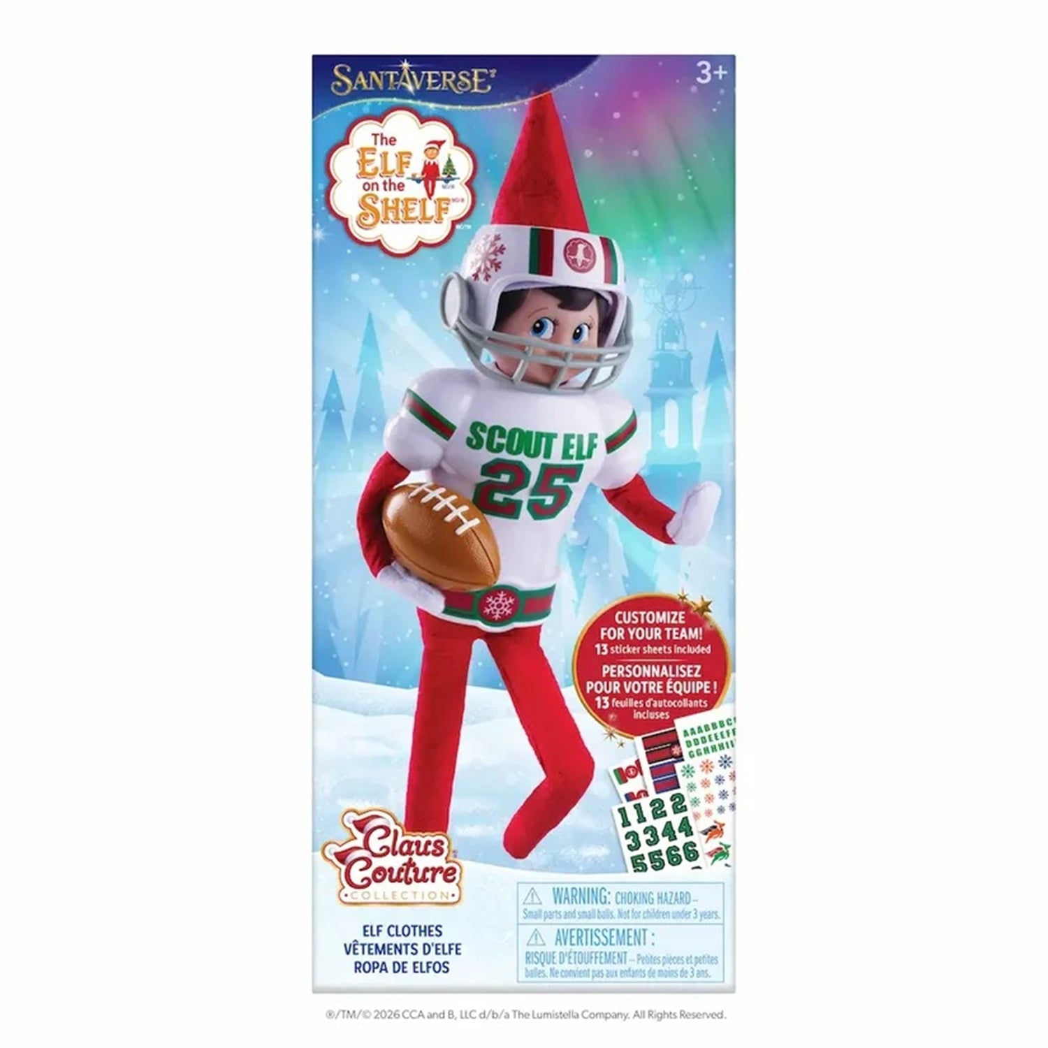 The Elf on the Shelf Jolly Jersey Custom Football Kit | Claus Couture Collection®