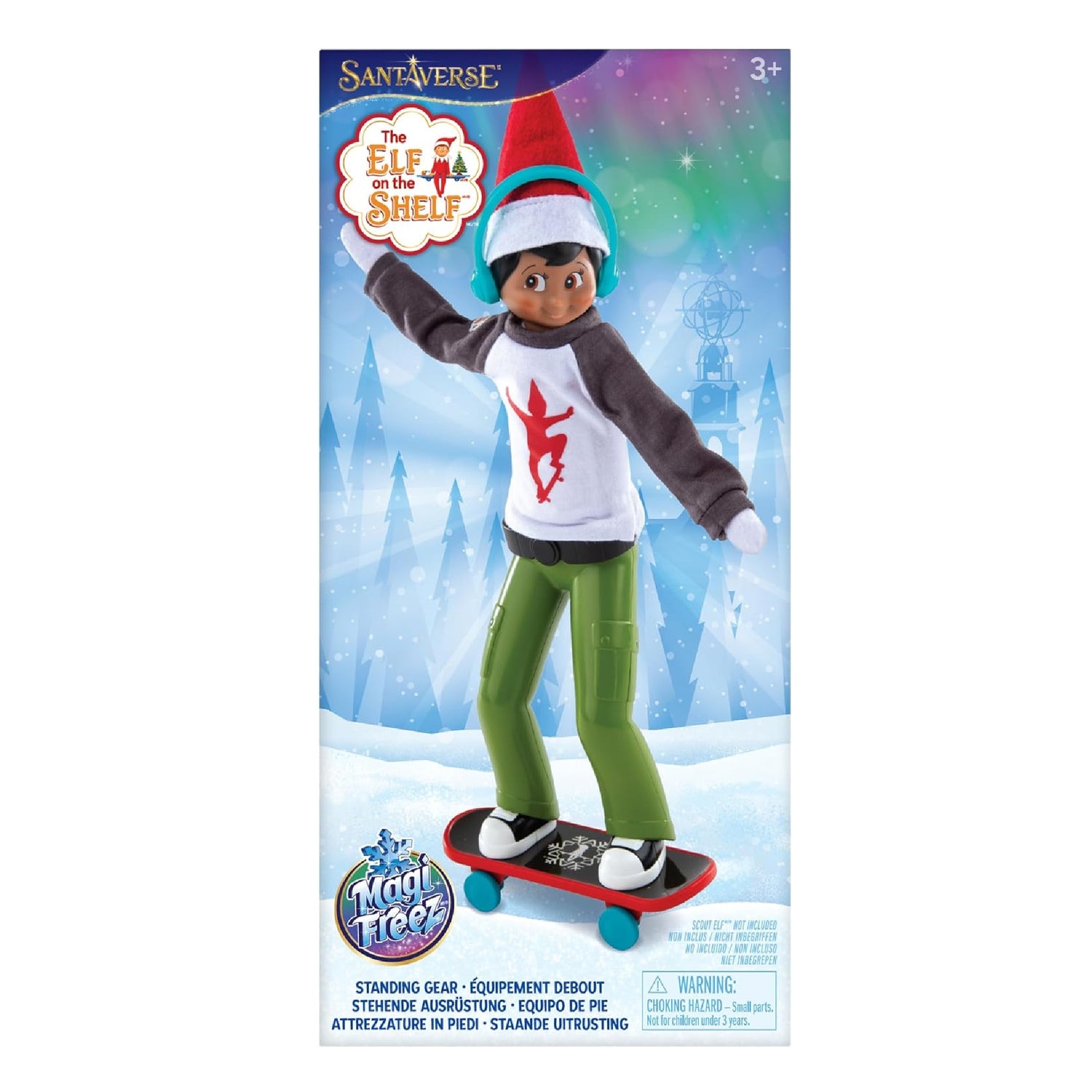 The Elf on the Shelf MagiFreez Standing Holly Jolly Ollie Skateboard Set