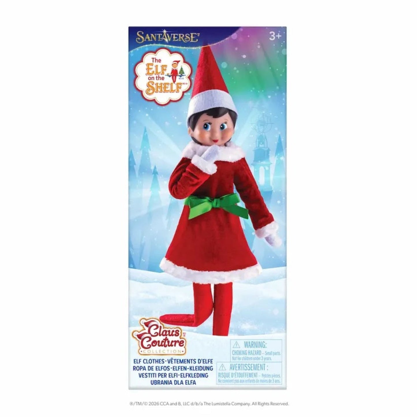 The Elf on the Shelf Sleighing as Santa Party Dress Claus Couture Collection