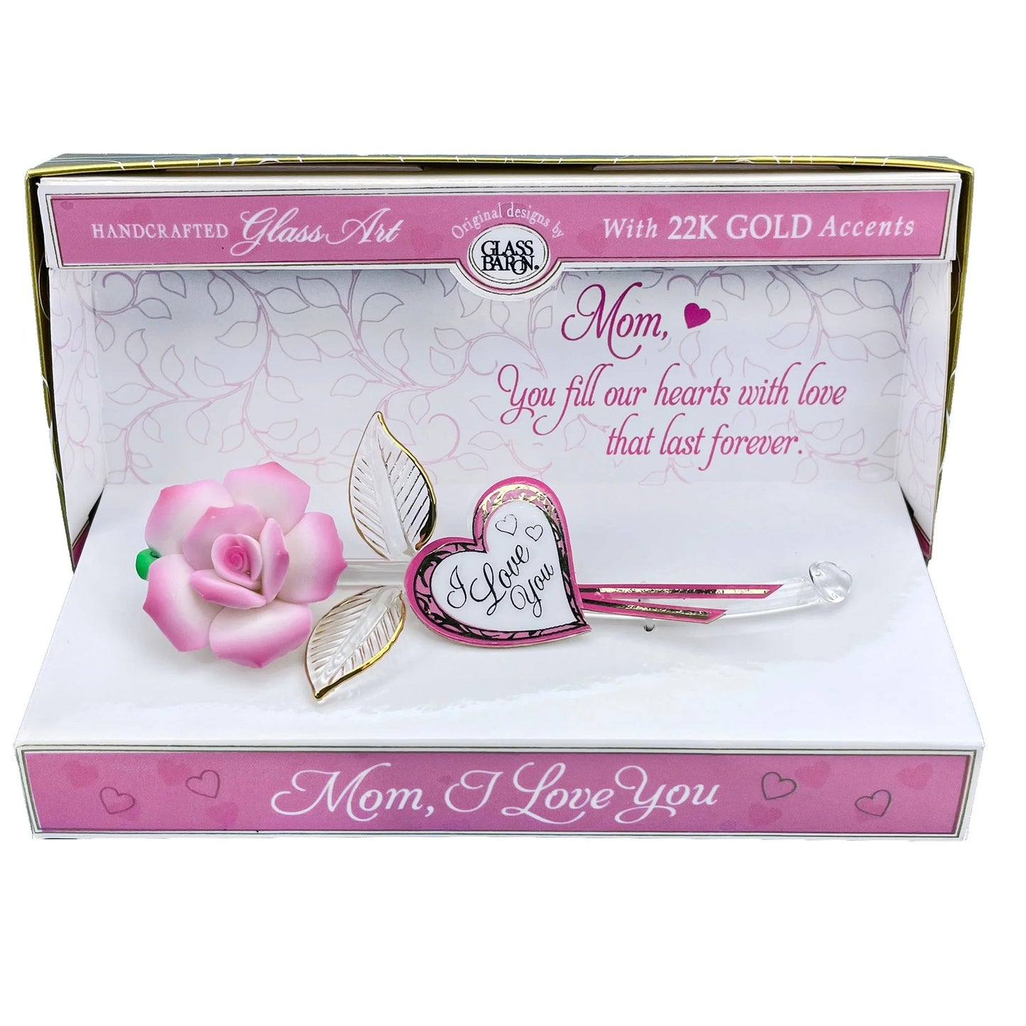 Keepsake Box Pink Rose, Mom-Fill Our Hearts