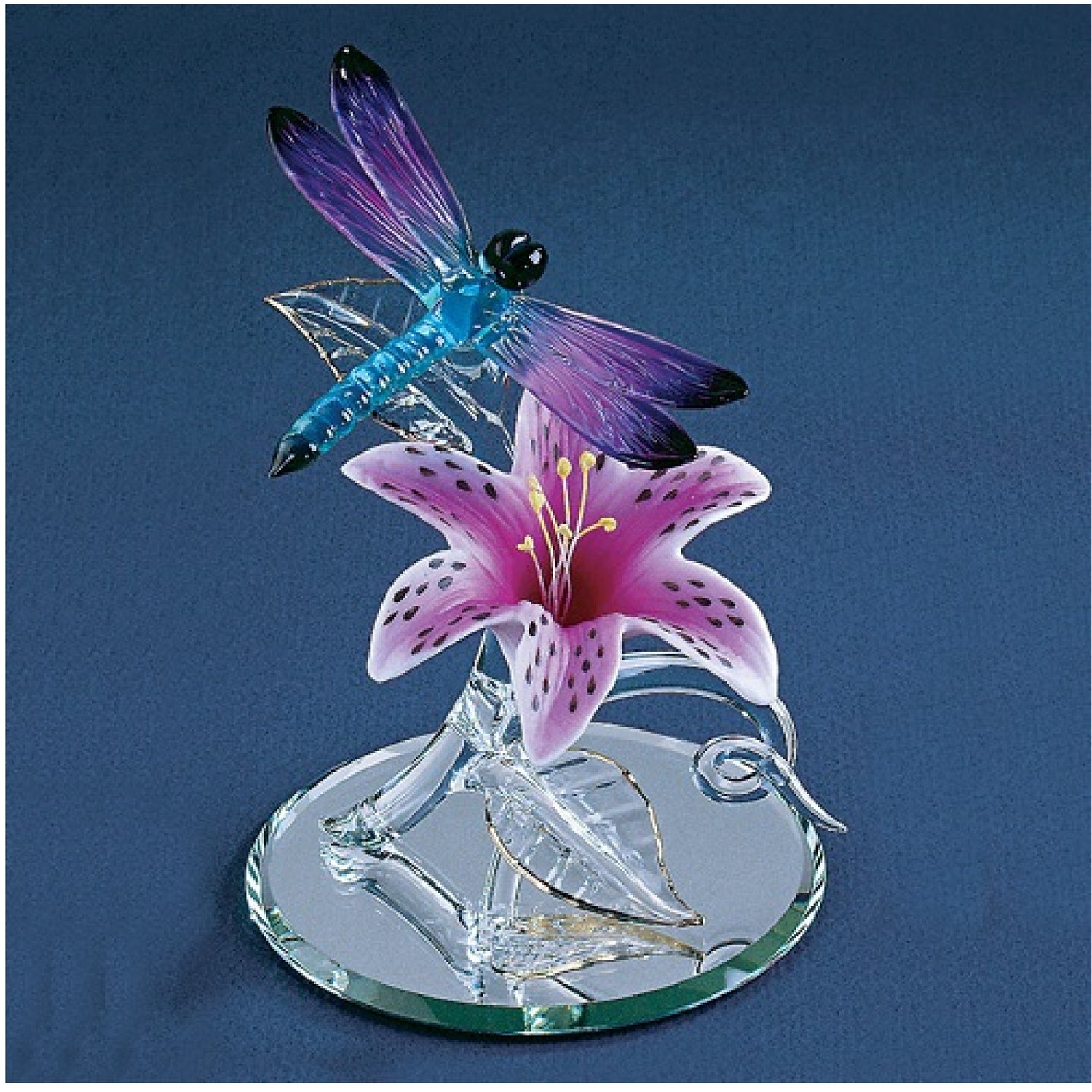 Glass Baron Dragonfly with Lily