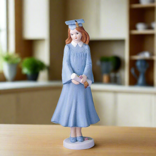 Growing Up Girls Brunette Graduation Figurine